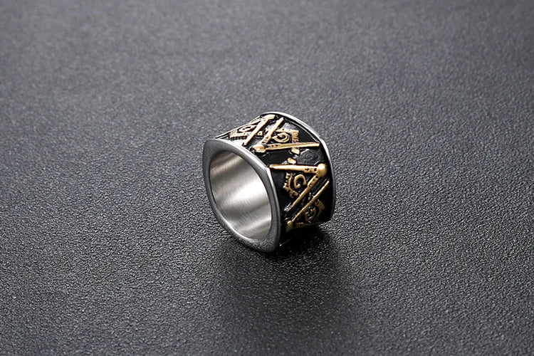 Masonic Ring For Men Square Ring Stainless Steel Freemason Jewelry  Mens Gift Ring