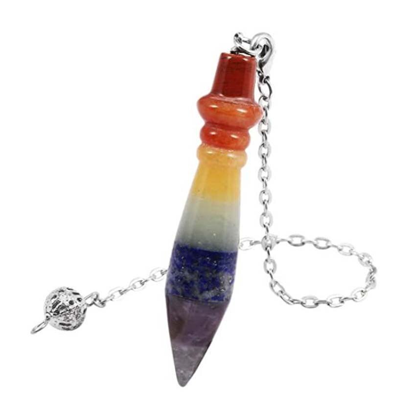 Natural Crystal Stone Healing Lapis Lazuli Rhodochrosite Amethysts Hexagon, Tree of Life, Reiki Stone Pendulum Pendant