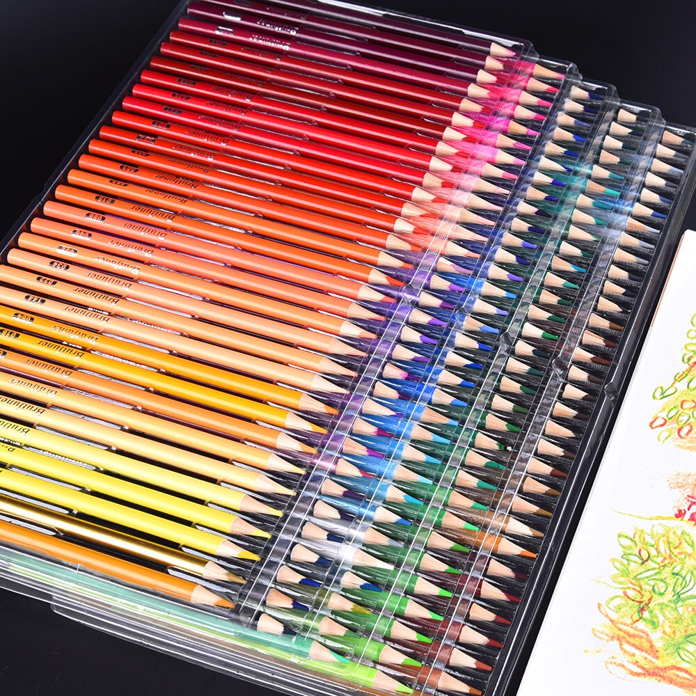 Multicolor 180 Colors Professional Watercolor Pencils Set, Artist Sketching, Wood, Soft Color