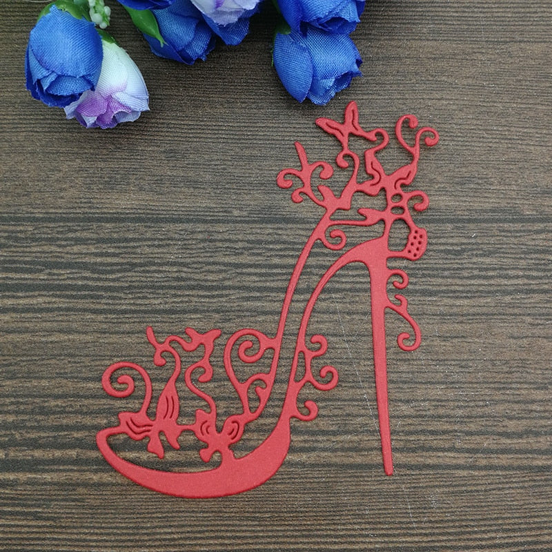 High Heels Lace Metal Dies, Card Making, Scrapbooking Metal Cutting Dies, Craft Stamps die Cut Embossing