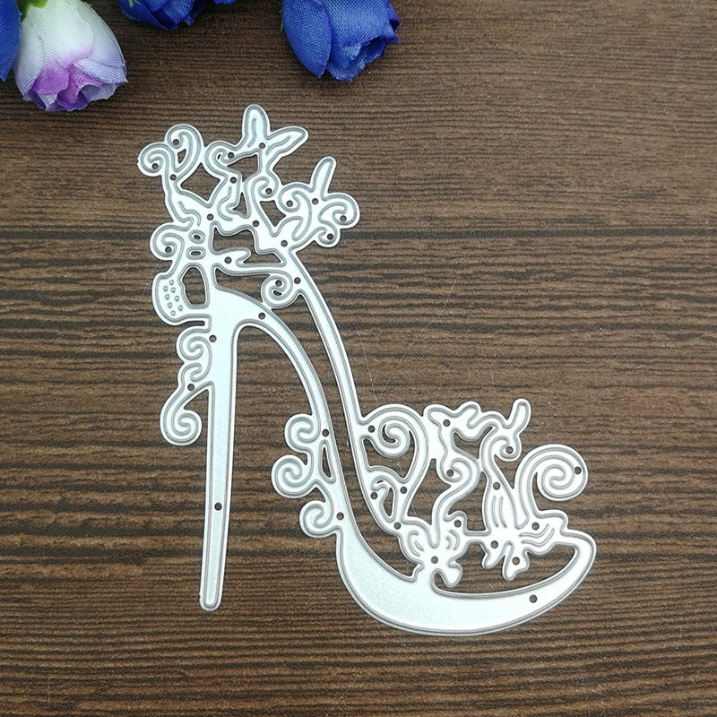 High Heels Lace Metal Dies, Card Making, Scrapbooking Metal Cutting Dies, Craft Stamps die Cut Embossing