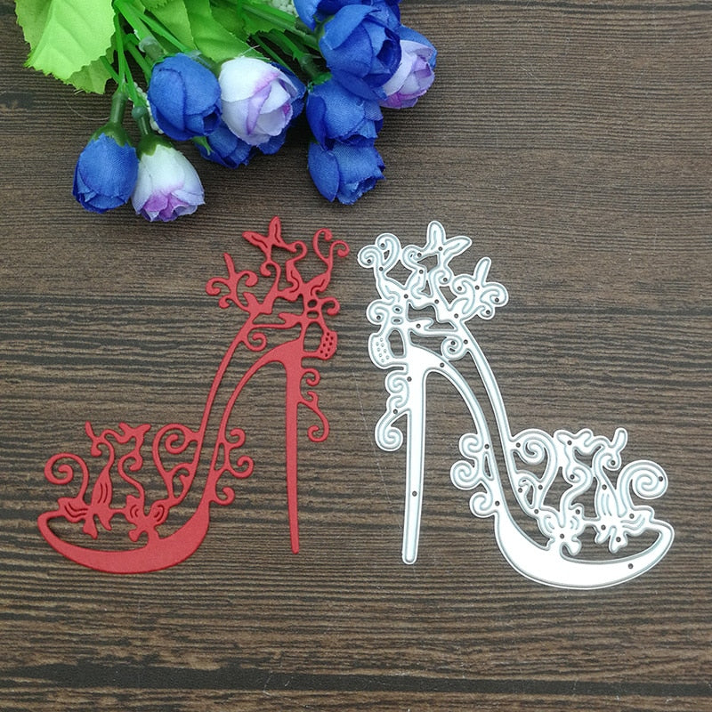 High Heels Lace Metal Dies, Card Making, Scrapbooking Metal Cutting Dies, Craft Stamps die Cut Embossing