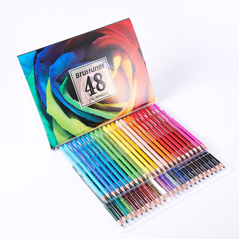 Multicolor 180 Colors Professional Watercolor Pencils Set, Artist Sketching, Wood, Soft Color