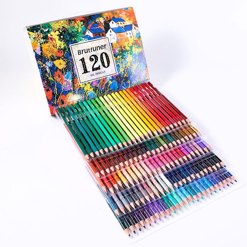 Multicolor 180 Colors Professional Watercolor Pencils Set, Artist Sketching, Wood, Soft Color