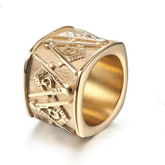 Masonic Ring For Men Square Ring Stainless Steel Freemason Jewelry  Mens Gift Ring