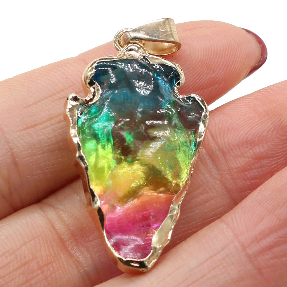 7 Chakras Energy Stone Pendants, Reiki Heal Multi-color Crystal, High Quality for Jewelry Making, DIY Necklace Earrings Gifts