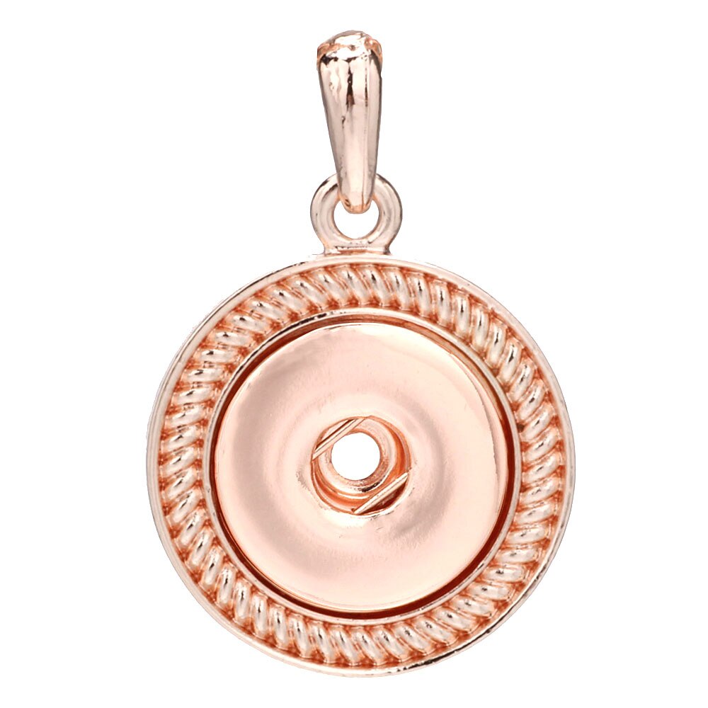 Snap Pendant Necklace. Rose Gold or Silver Colored Necklaces. Fit all 18mm Snap Buttons