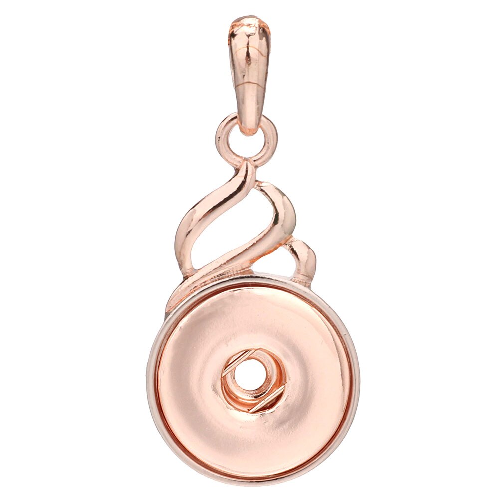 Snap Pendant Necklace. Rose Gold or Silver Colored Necklaces. Fit all 18mm Snap Buttons