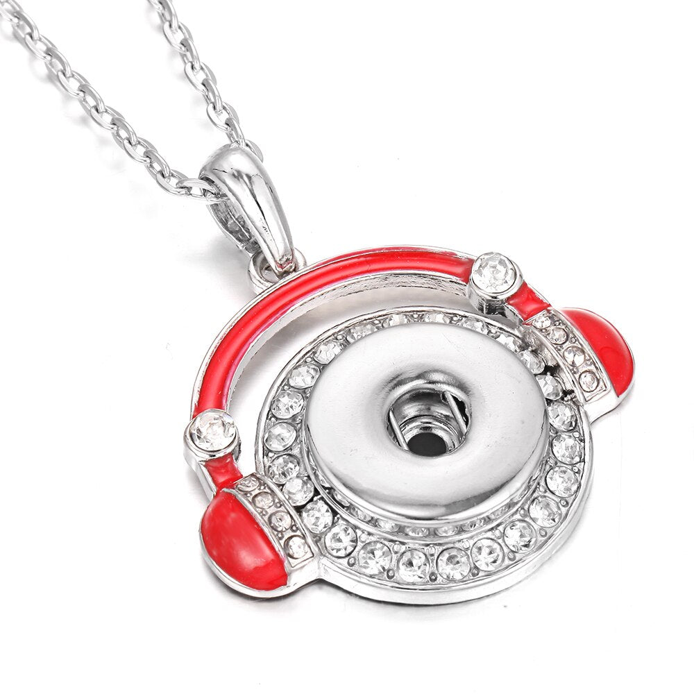 Snap Button Jewelry Necklaces 18mm Snap Button Necklace Pendant