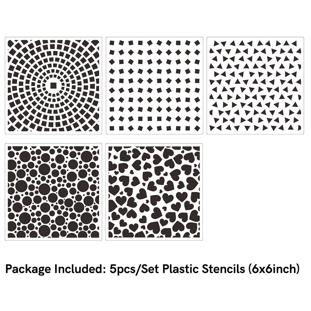 New 6*6 Inch Plastic Stencils for Diy Craft Making, Background for Greeting Cards,  Scrapbooking,