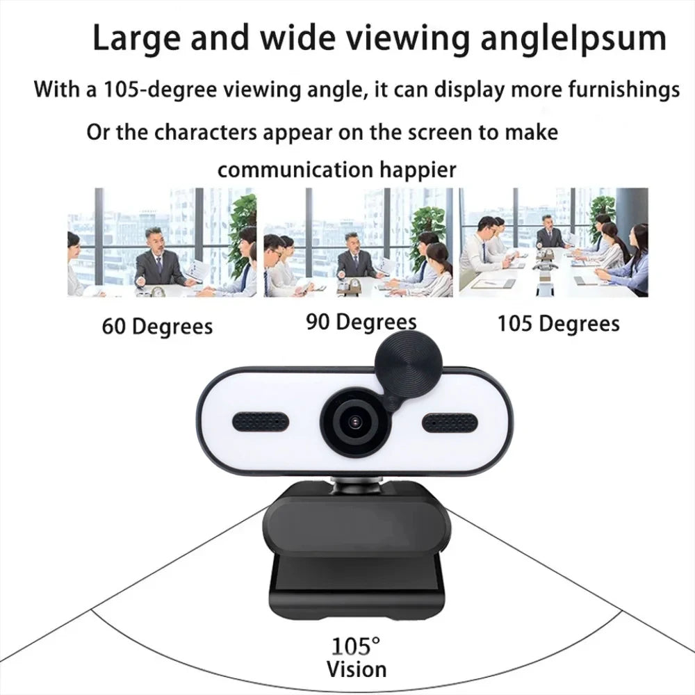 4K 2K Mini Webcam 1080P HD for PC Laptop Autofocus 30 FPS USB Webcam with Noise-Reducing Mic & Privacy Cover, Portable Web Camera