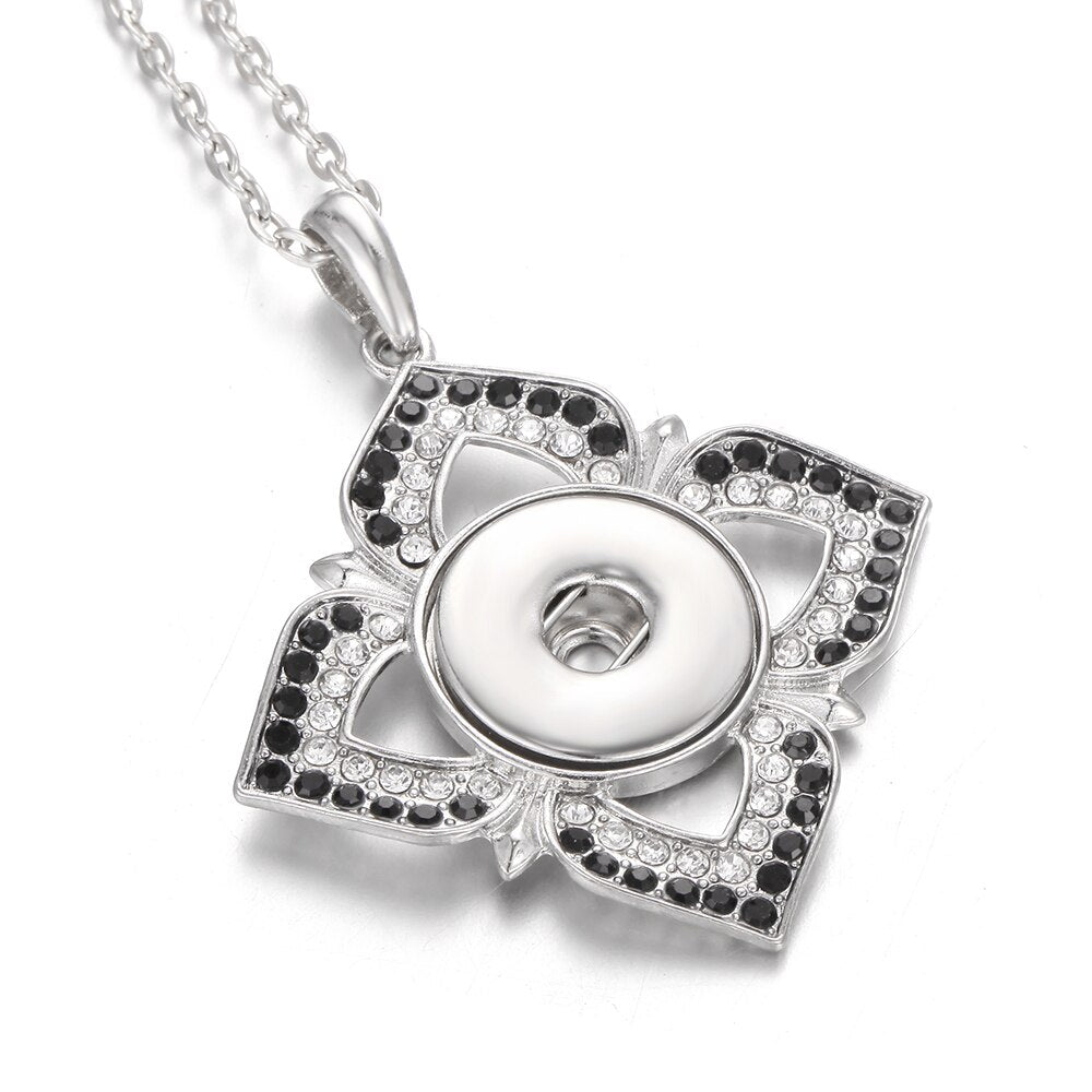 Snap Button Jewelry Necklaces 18mm Snap Button Necklace Pendant