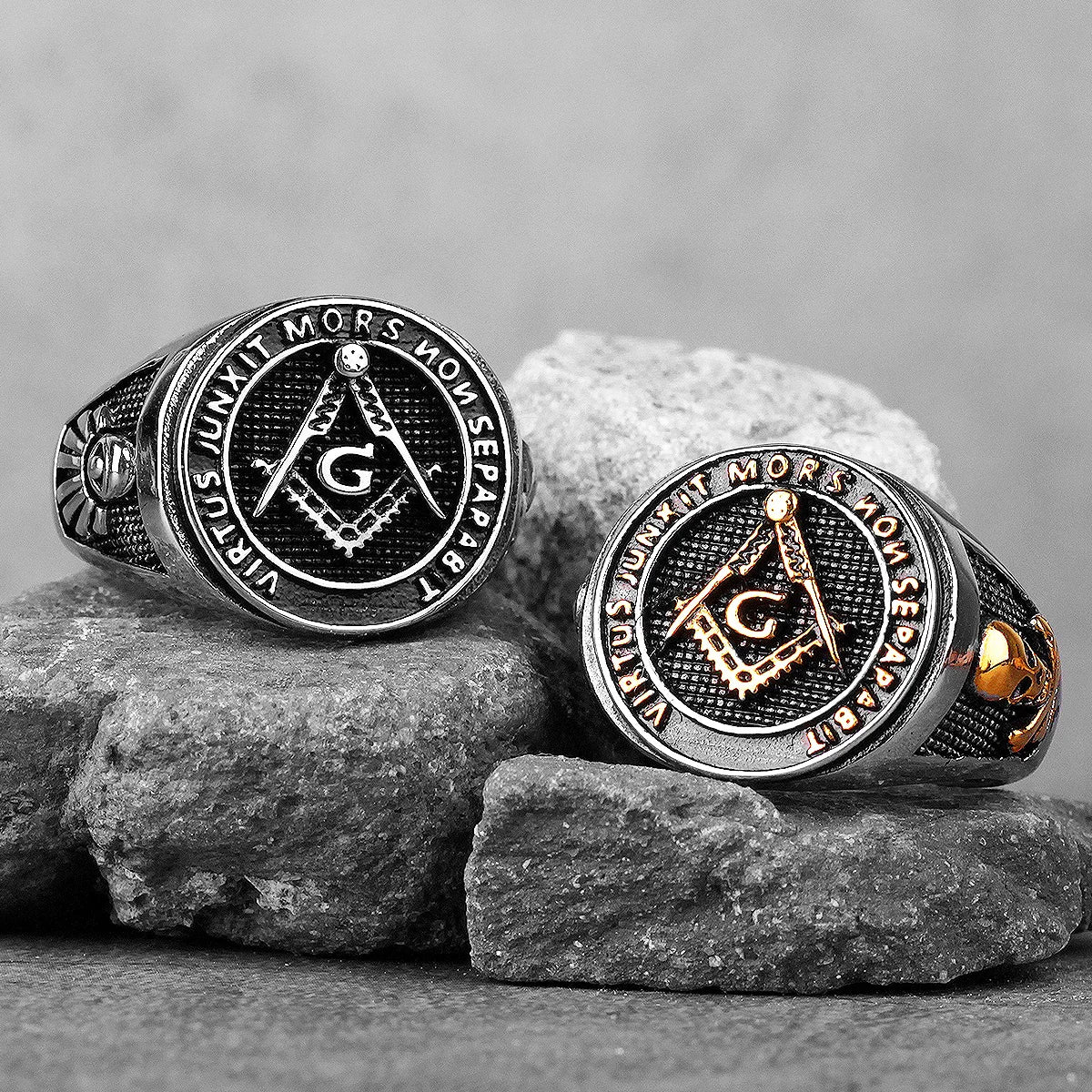 Stainless Steel Men Rings Masonic Freemasonry Jewelry Gift Wholesale