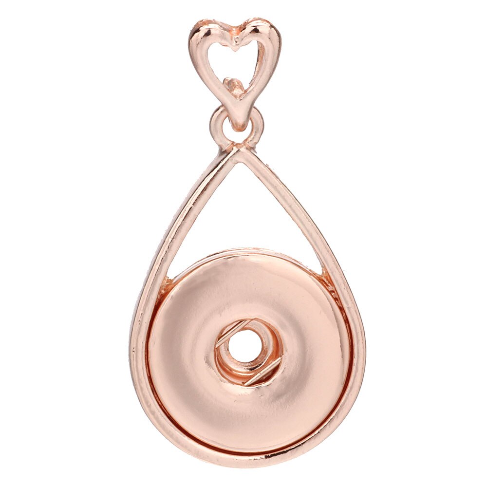 Snap Pendant Necklace. Rose Gold or Silver Colored Necklaces. Fit all 18mm Snap Buttons