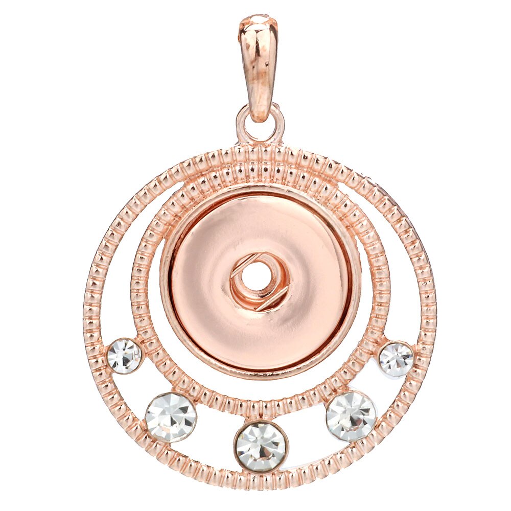 Snap Pendant Necklace. Rose Gold or Silver Colored Necklaces. Fit all 18mm Snap Buttons