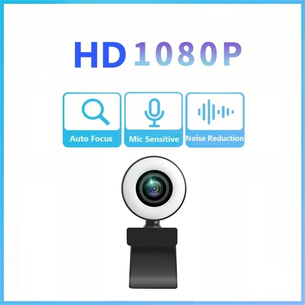 4K 2K 1080P WithLight Portable Full HD Webcam PC Laptop Auto Focus Webcam Live Streaming Flexible with Microphone Live Broadcast