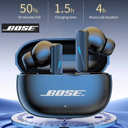 BOSENOK Wireless Bluetooth Earphones & Headphones In-ear Earplugs Supports Volume Control Motion Music Hedset With Microphone