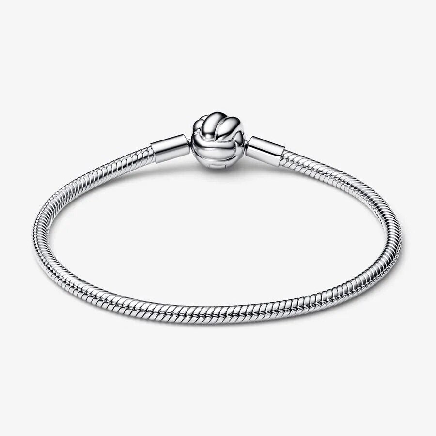 Original Logo Pandora Sterling Silver 925 Snake Chain Bracelet Is Suitable For Original Ladies Charm DIY Jewelry Gifts