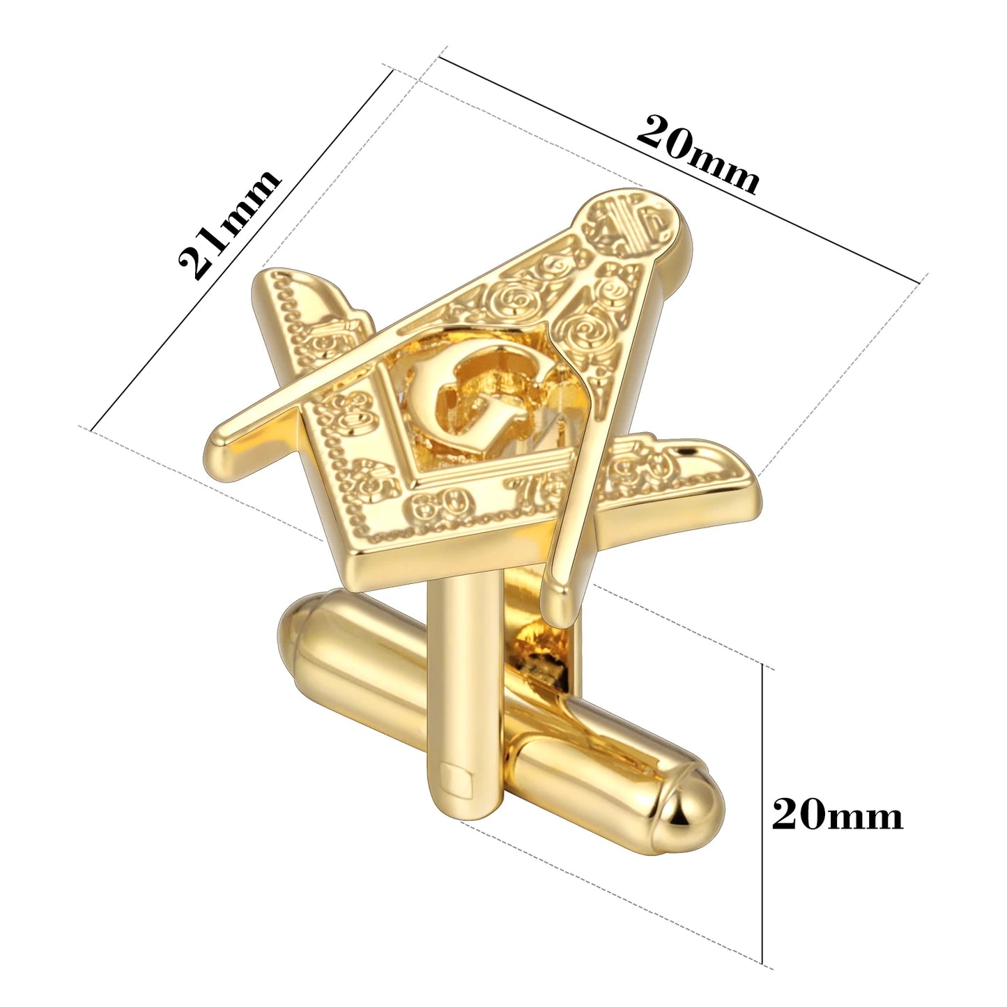 Freemason Masonic Tie Clip or Cufflinks for Men, Gift Box Packed, Men's tie clip Jewelry or Accessories, Masonic Gifts for Men