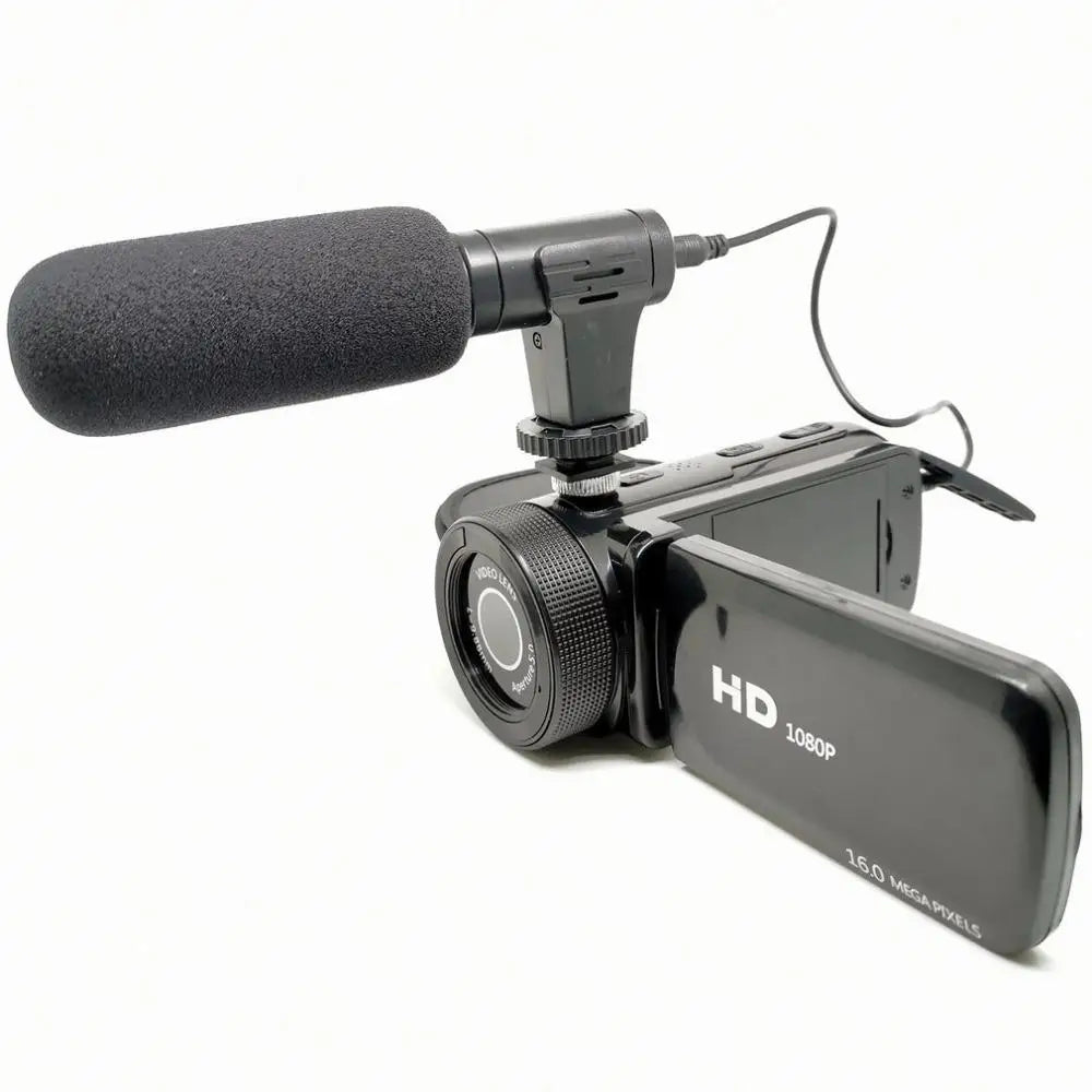 HD 1080P Video Camera With Microphone Camcorder 16X Digital Zoom 2.4 inch Display 16 Million Home Camcorder Video Recorder