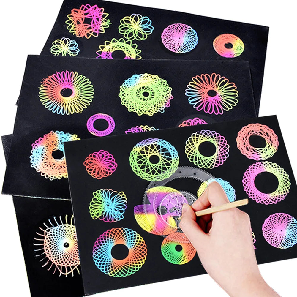 22pcs Spirograph Drawing Toys Set, Interlocking Gears & Wheels, Geometric Ruler Drawing Tools, Creative Educational Kids Toy