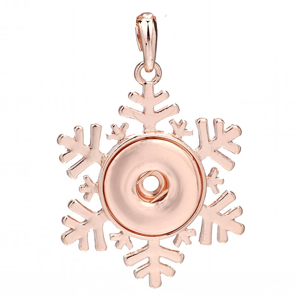 Snap Pendant Necklace. Rose Gold or Silver Colored Necklaces. Fit all 18mm Snap Buttons