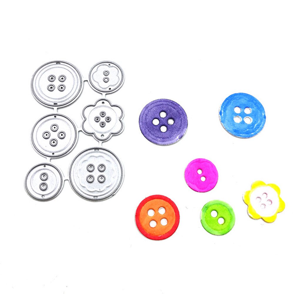 Button Metal Cutting Dies Stencil DIY Scrapbooking Album Paper Card Template