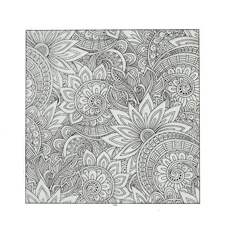 Mandala Polymer Clay Texture Stamp Sheets Emboss Mat for Design DIY Clay Jewelry Individual Impression Ceramic Pottery Tools