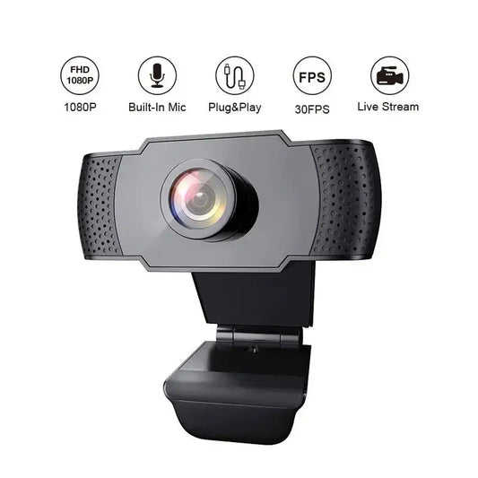 New 1080P Webcam Full HD Web Camera With LED Fill Light Microphone USB Plug Web Cam For PC Computer Mac Laptop Desktop Camera