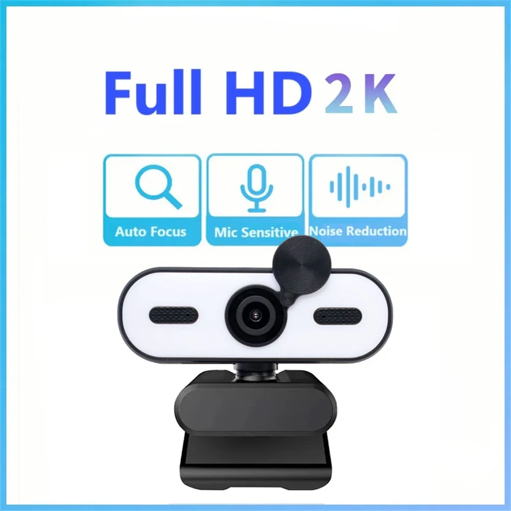 4K 2K Mini Webcam 1080P HD for PC Laptop Autofocus 30 FPS USB Webcam with Noise-Reducing Mic & Privacy Cover, Portable Web Camera