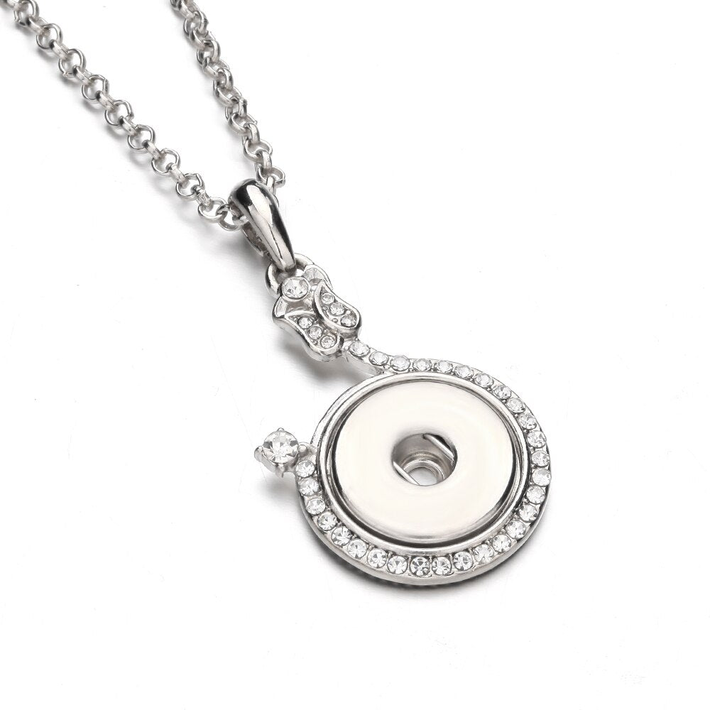 Snap Button Jewelry Necklaces 18mm Snap Button Necklace Pendant