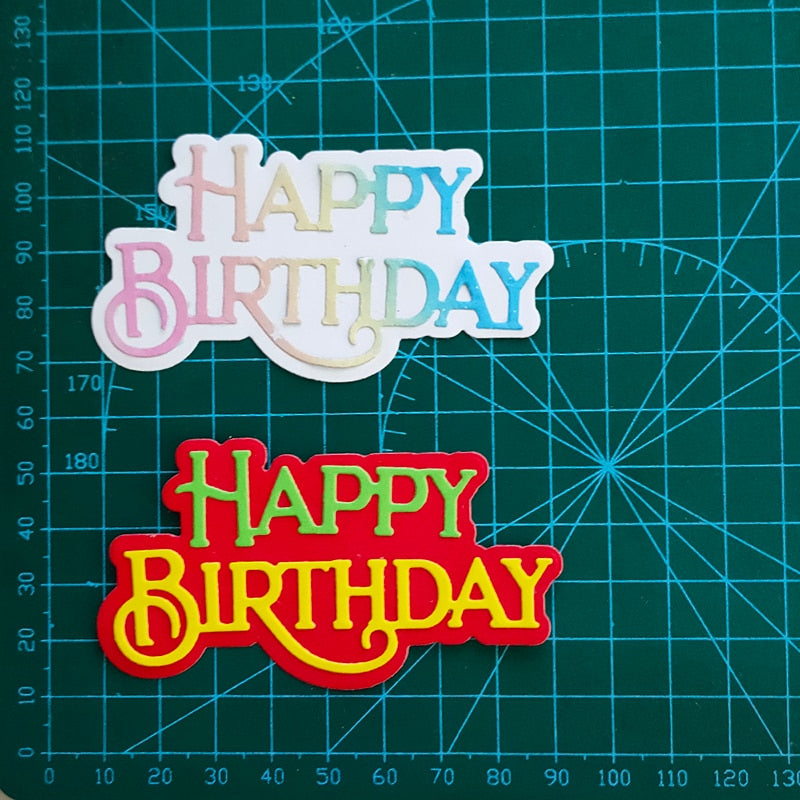 New Happy Birthday metal cutting die mold scrapbook decoration embossed photo album decoration card making