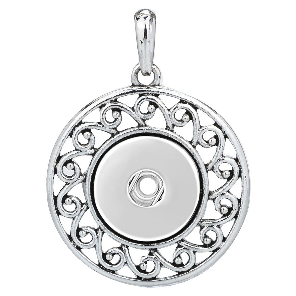 Snap Pendant Necklace. Rose Gold or Silver Colored Necklaces. Fit all 18mm Snap Buttons