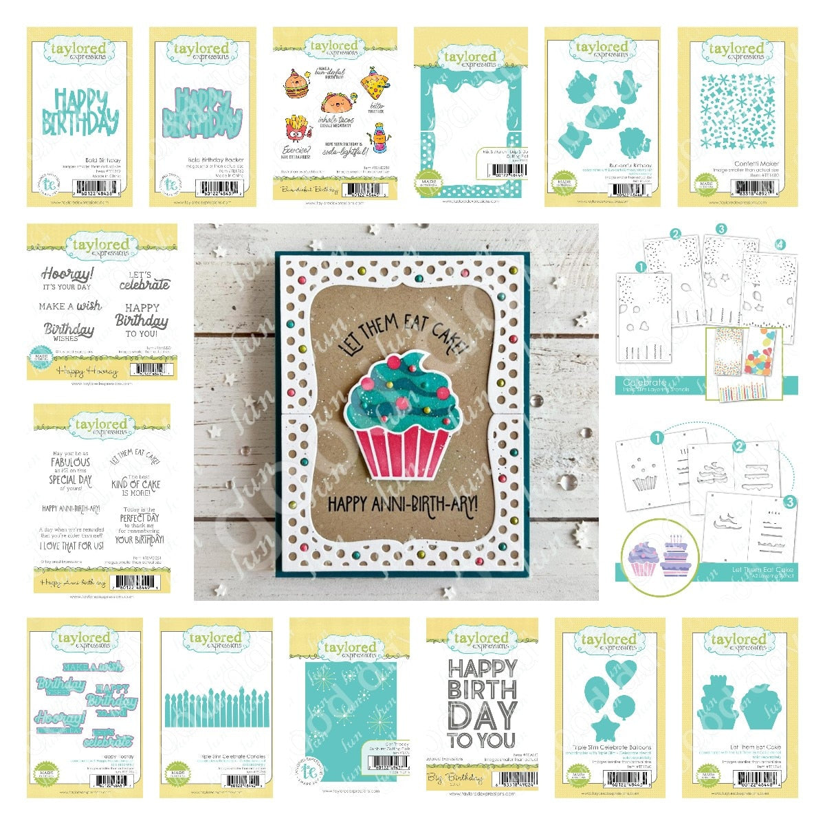 Happy Birthday Sentiment Stamps, Stencils and Dies, Celebrate Candles Die Cuts for Diy Scrapbooking Paper Crafts Template