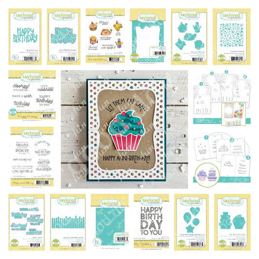 Happy Birthday Sentiment Stamps, Stencils and Dies, Celebrate Candles Die Cuts for Diy Scrapbooking Paper Crafts Template